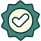 Icon of a hand holding a phone with a chat bubble symbolizing customer response.